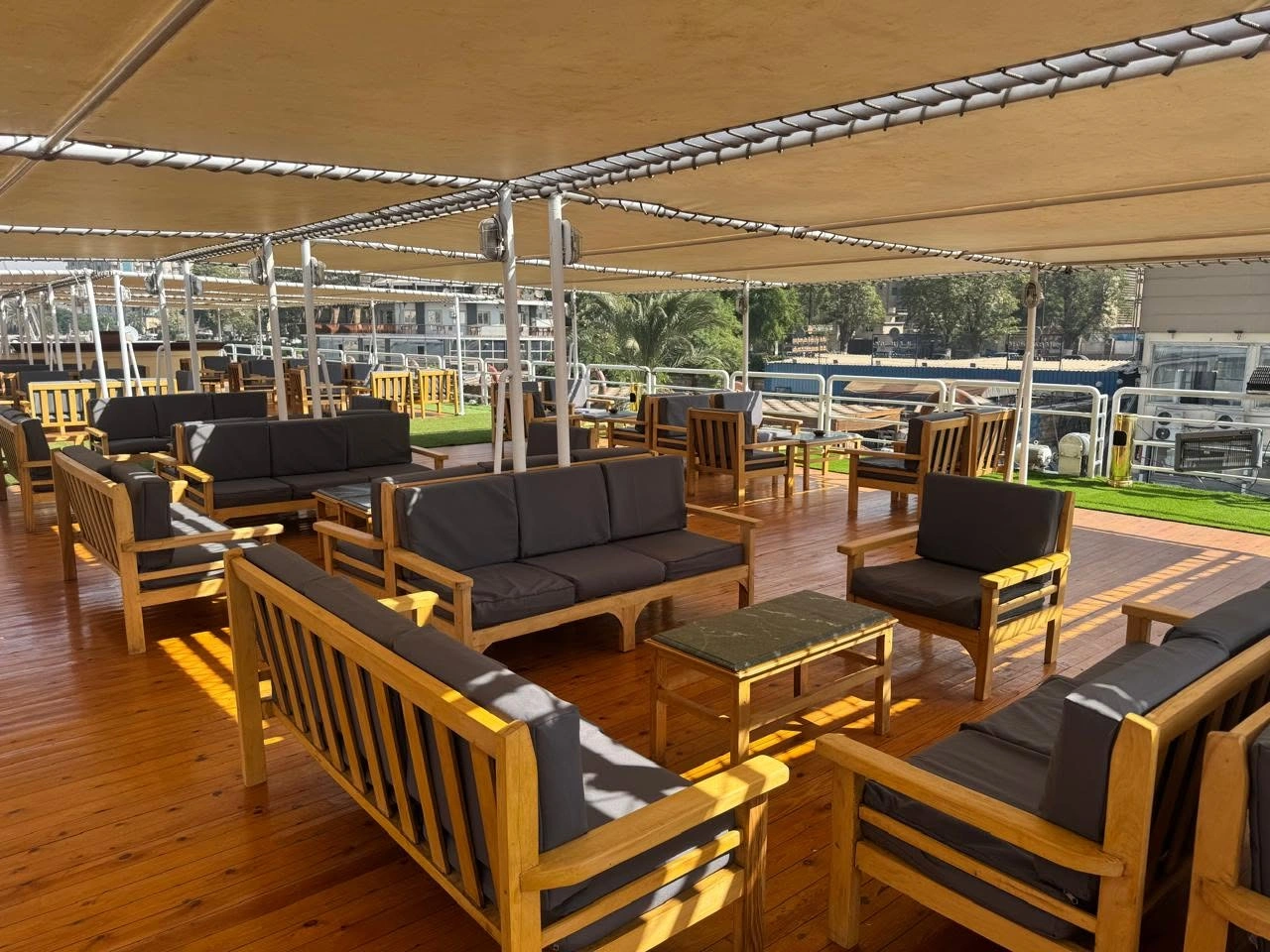 Sun deck of the MS Sultan Hassan Nile Cruise Nile cruise